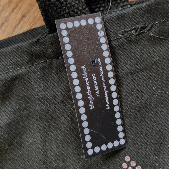 Billy Joel Bling Uptown Girl Black Tote Bag - Picture 6 of 10